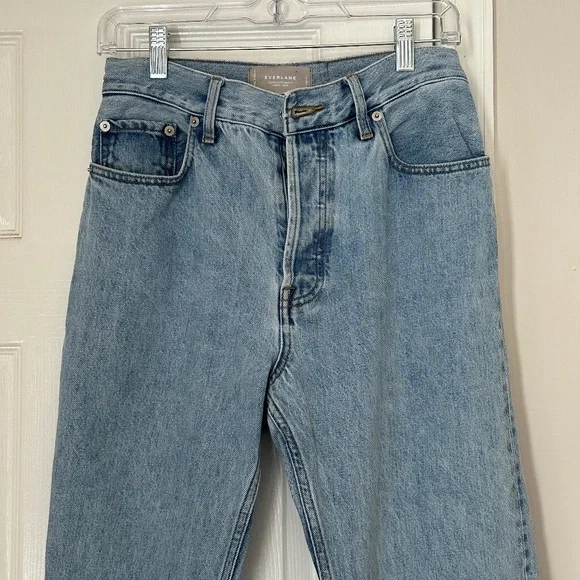 Women's Everlane Light Wash The Relaxed Straight Fit Organic Cotton Jeans 27 Reg - Picture 2 of 8